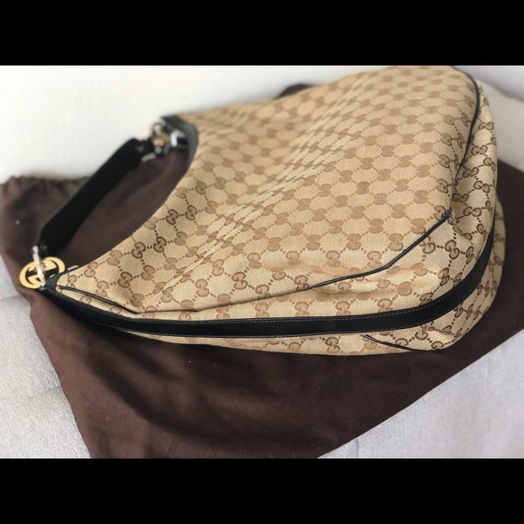 GUCCI GG TWINS CANVAS HOBO BAG - Picture 5 of 8